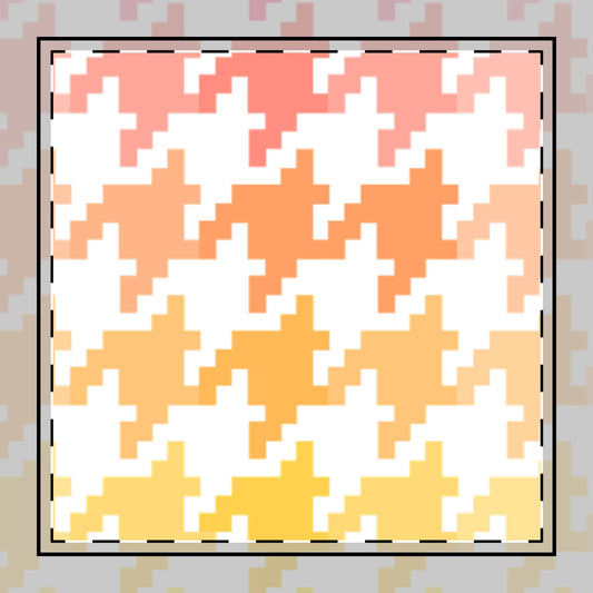Houndstooth Fun Poly Twill Napkin pink/orange/yellow, Bright White Background