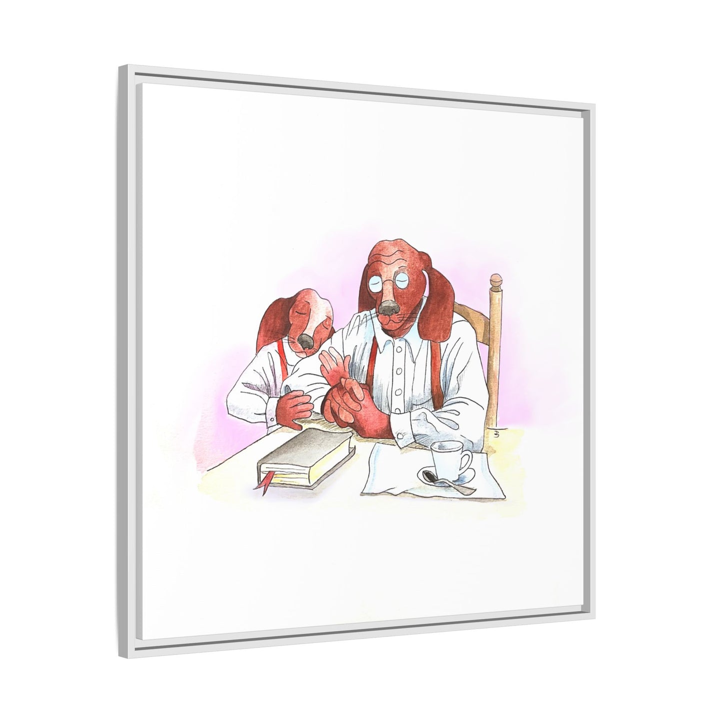 Dogi Fun Matte Canvas Framed