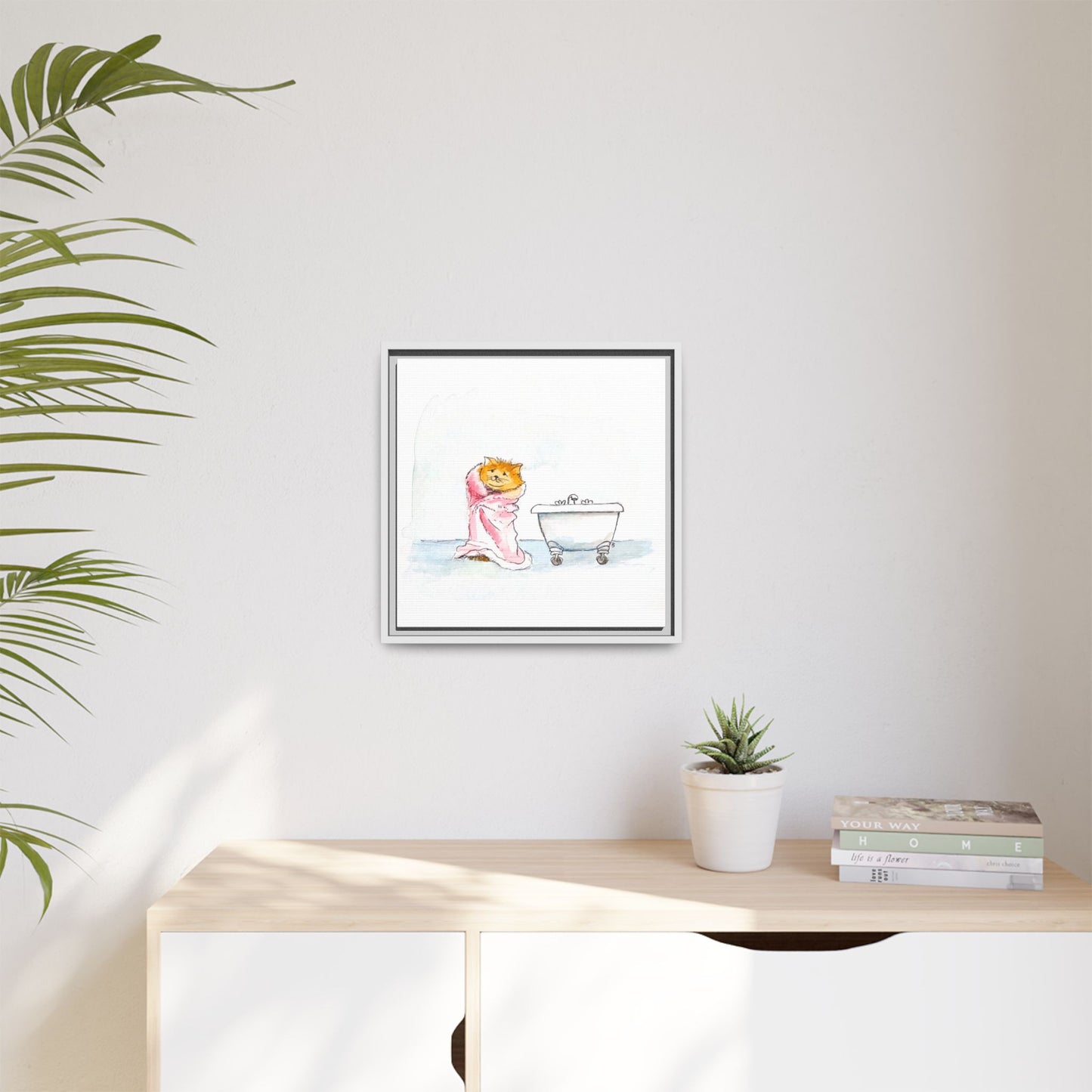 Kitty Fun Matte Canvas Framed