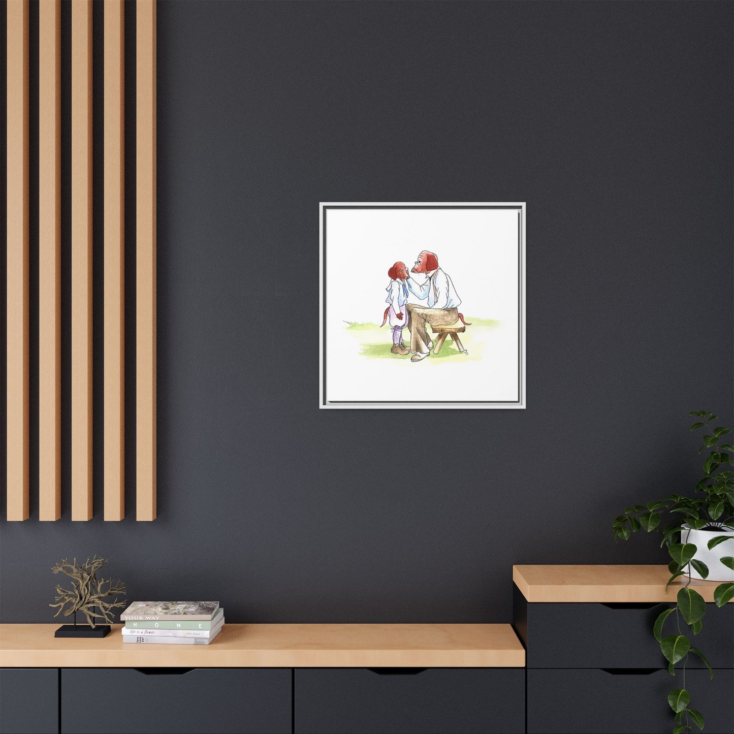 Dogi Fun Matte Canvas Framed