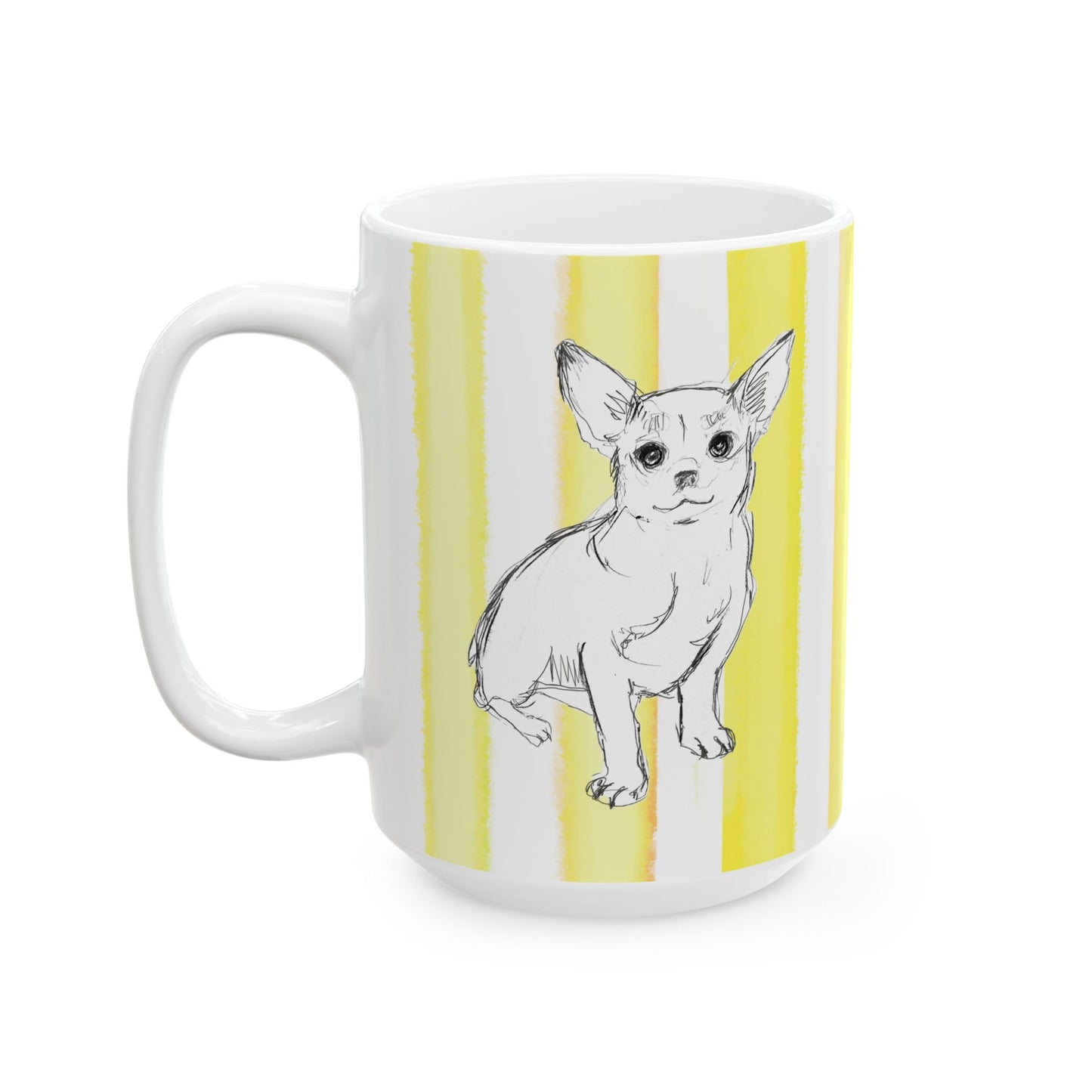 Dogi Fun Mug with Yellow Stripes