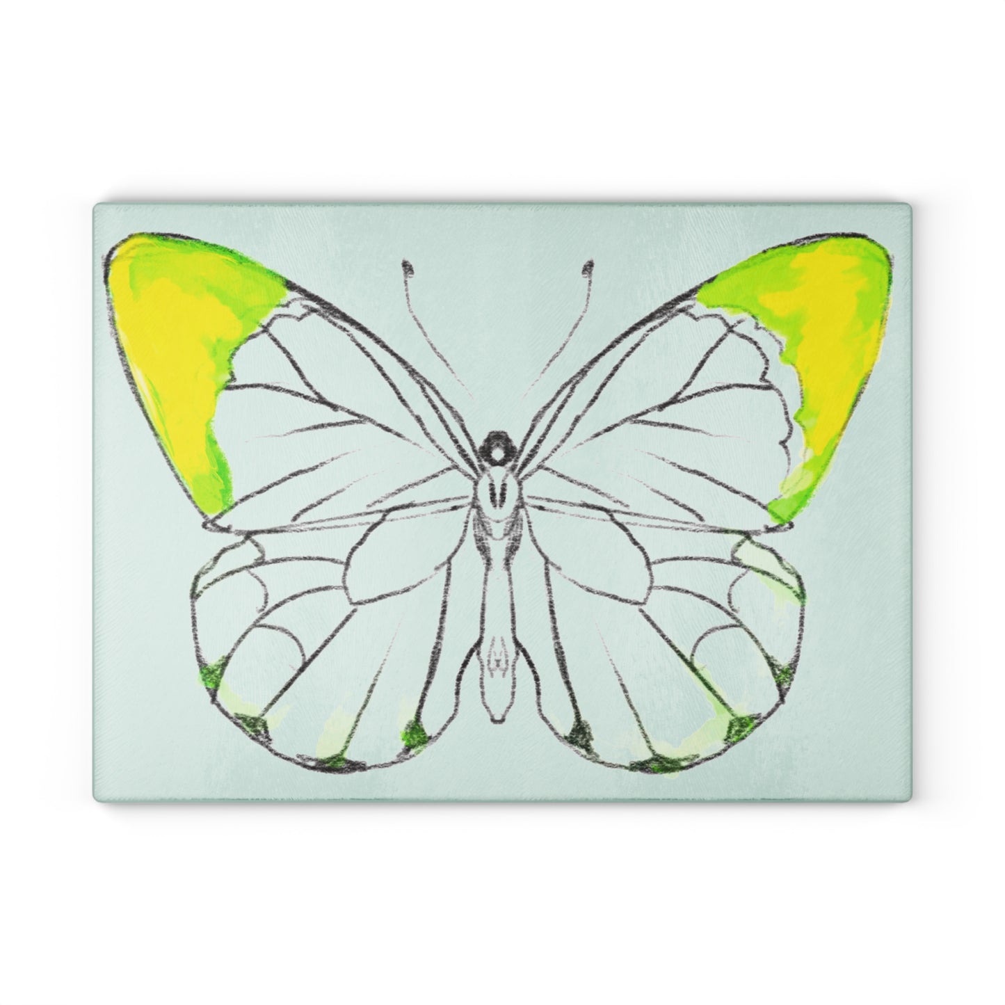 Chroma Glass Cutting Board Yellow Green