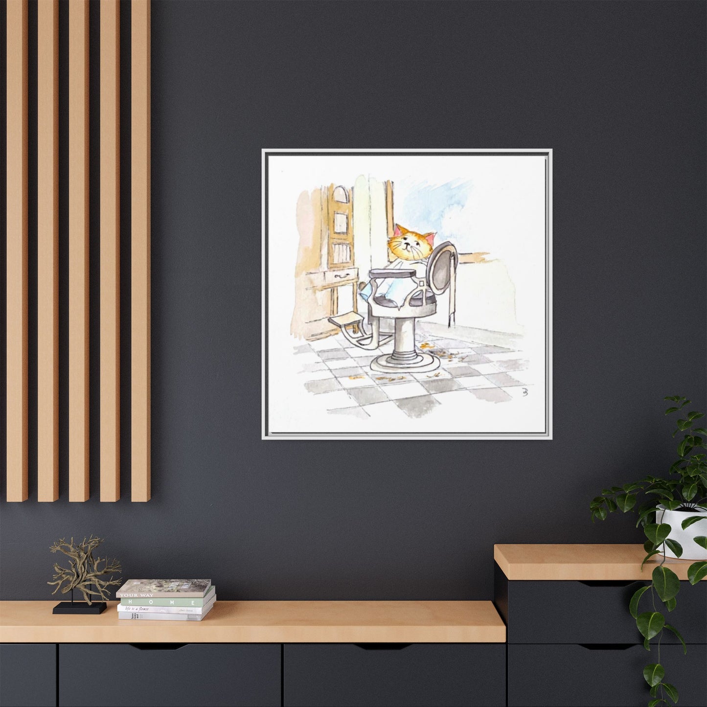 Kitty Fun Matte Canvas Framed