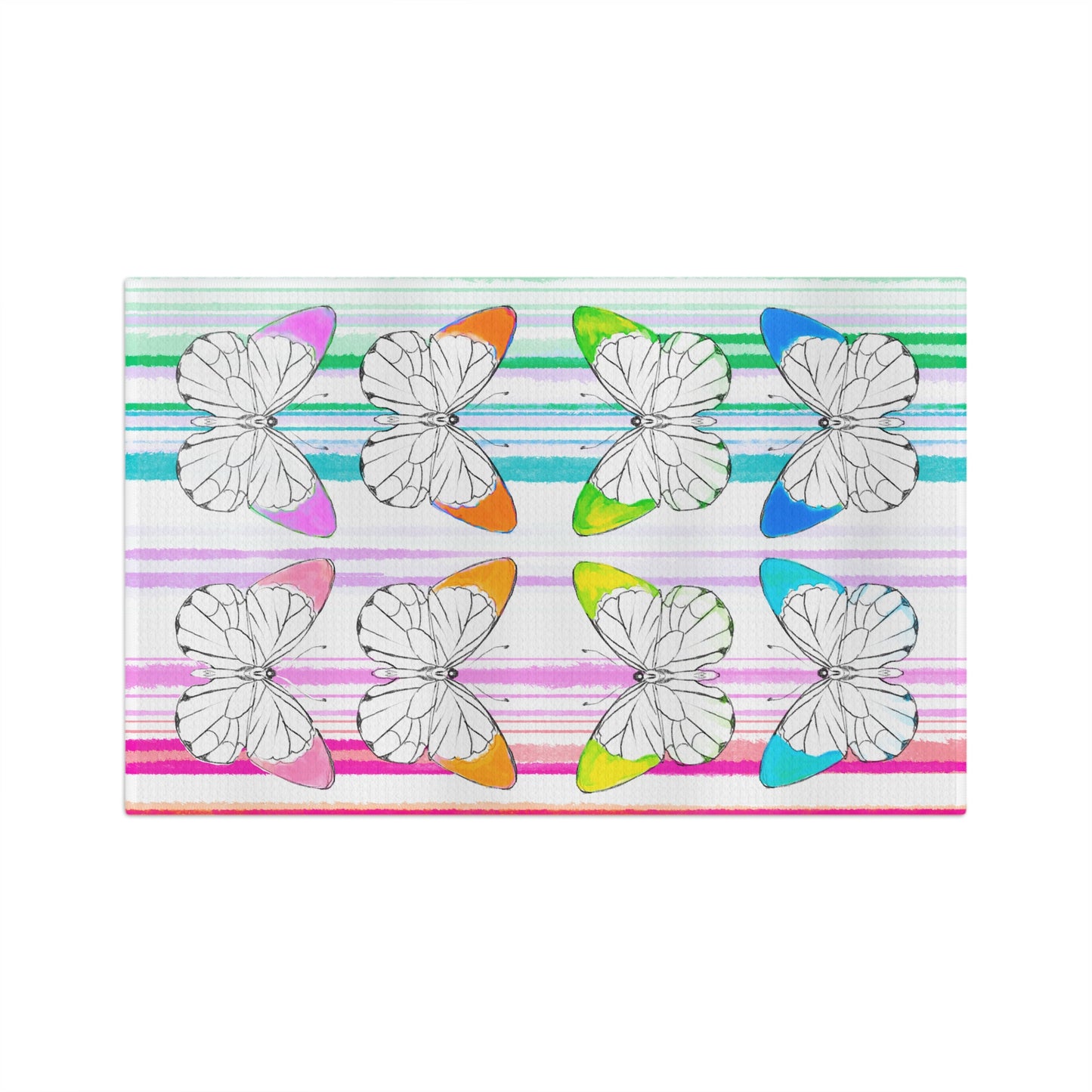 Dish Towels Microfiber Rainbow Butterfly