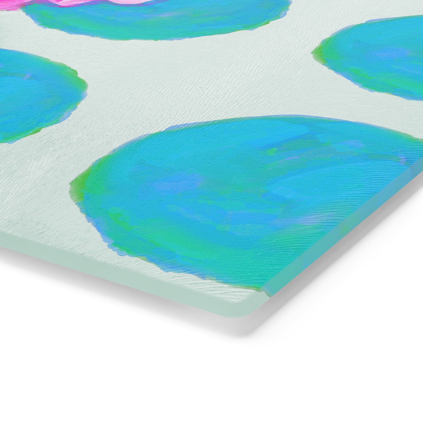 Dancing tulips Cutting Board Aqua Polka Dots