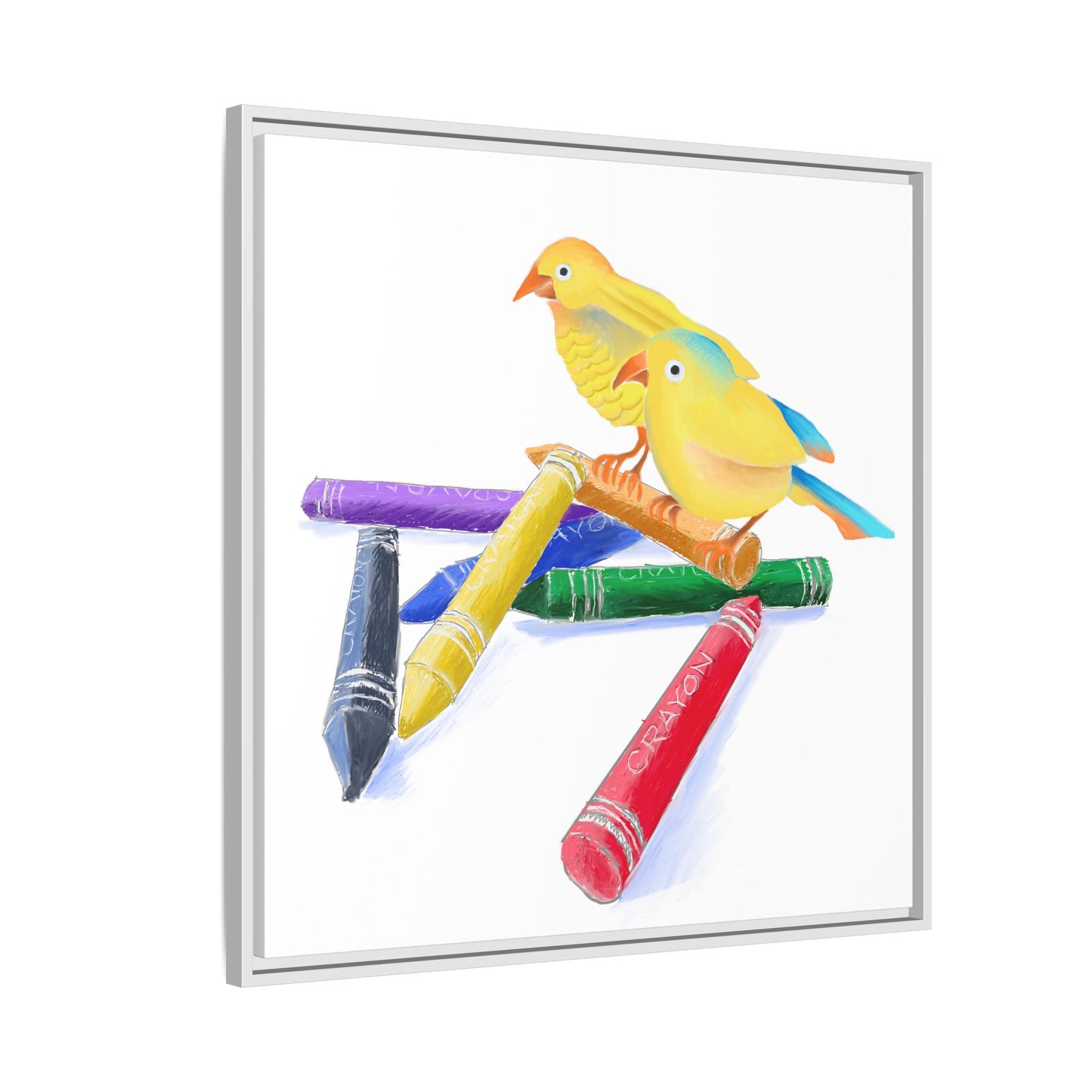 Jolly Birds Matte Canvas Framed