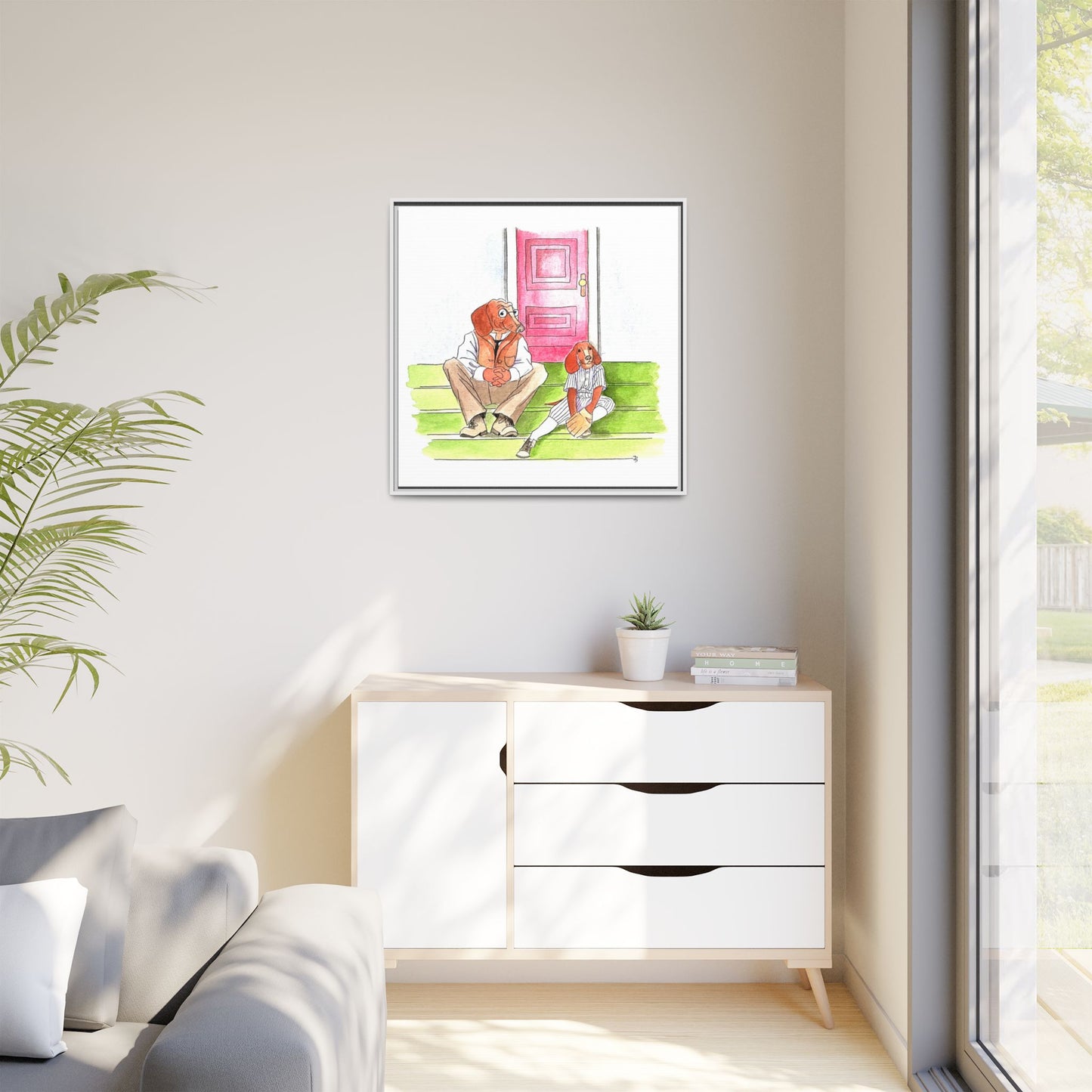 Dogi Fun Matte Canvas Framed