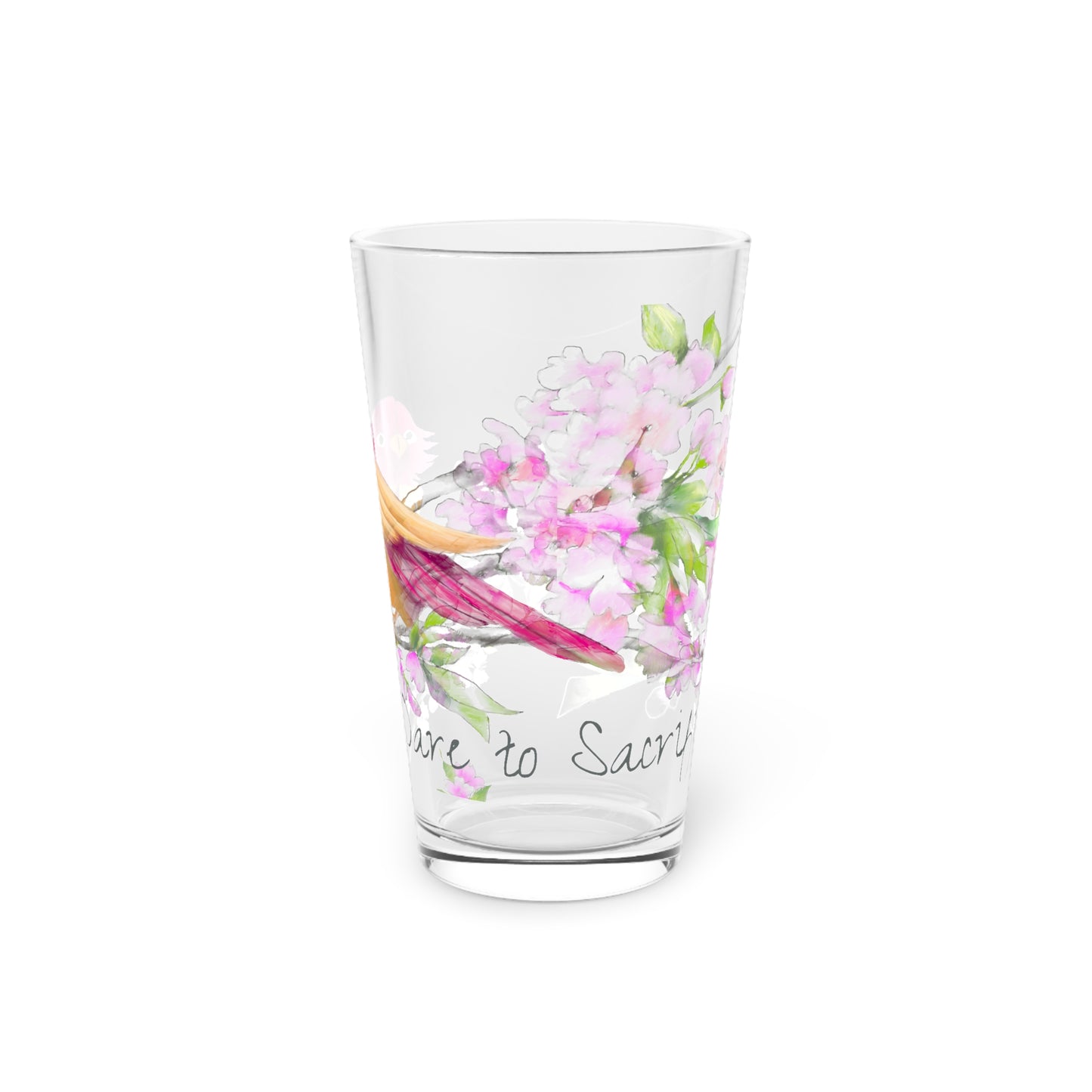 Cherry Chirp Pint Glass "Dare to Sacrifice"