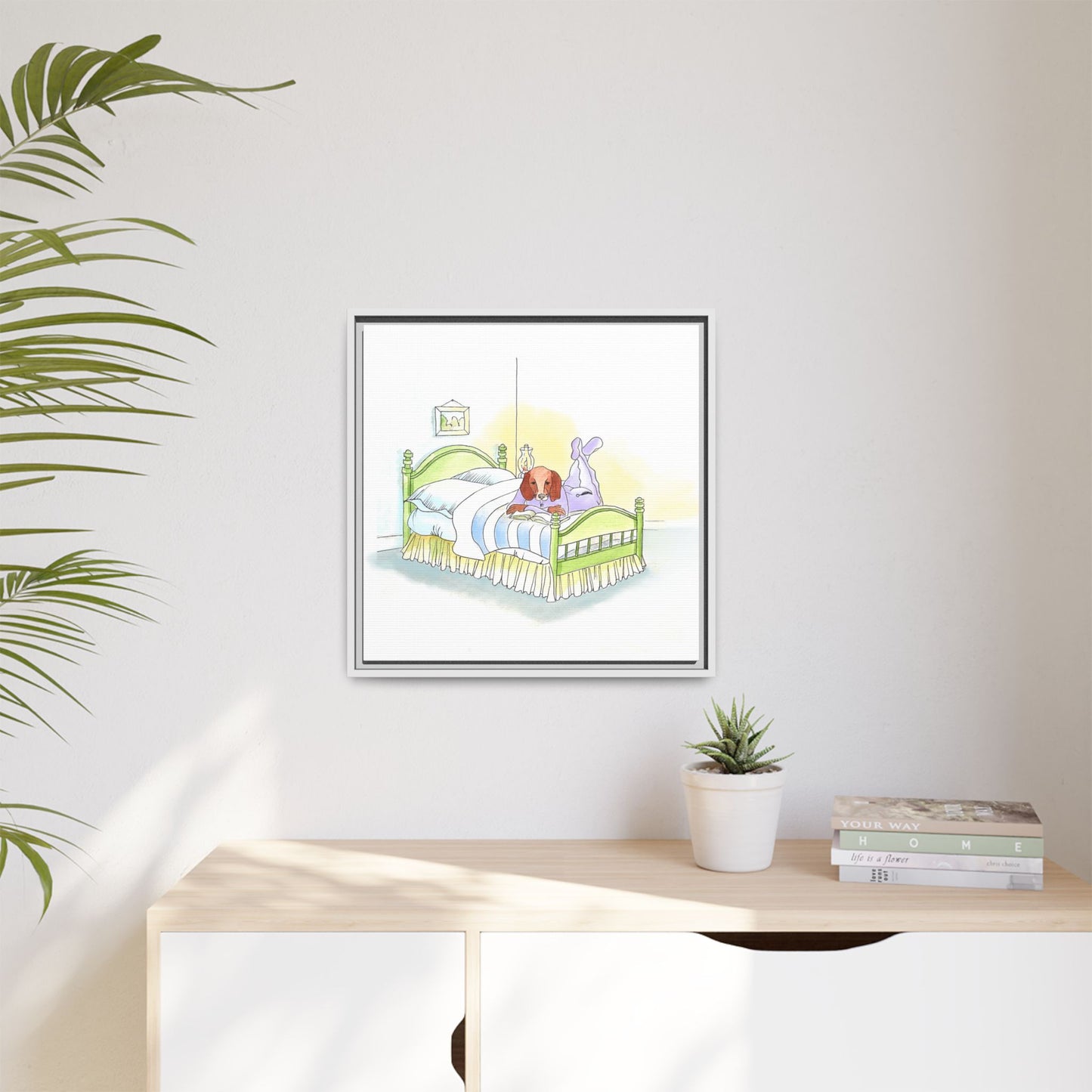Dogi Fun Matte Canvas Framed