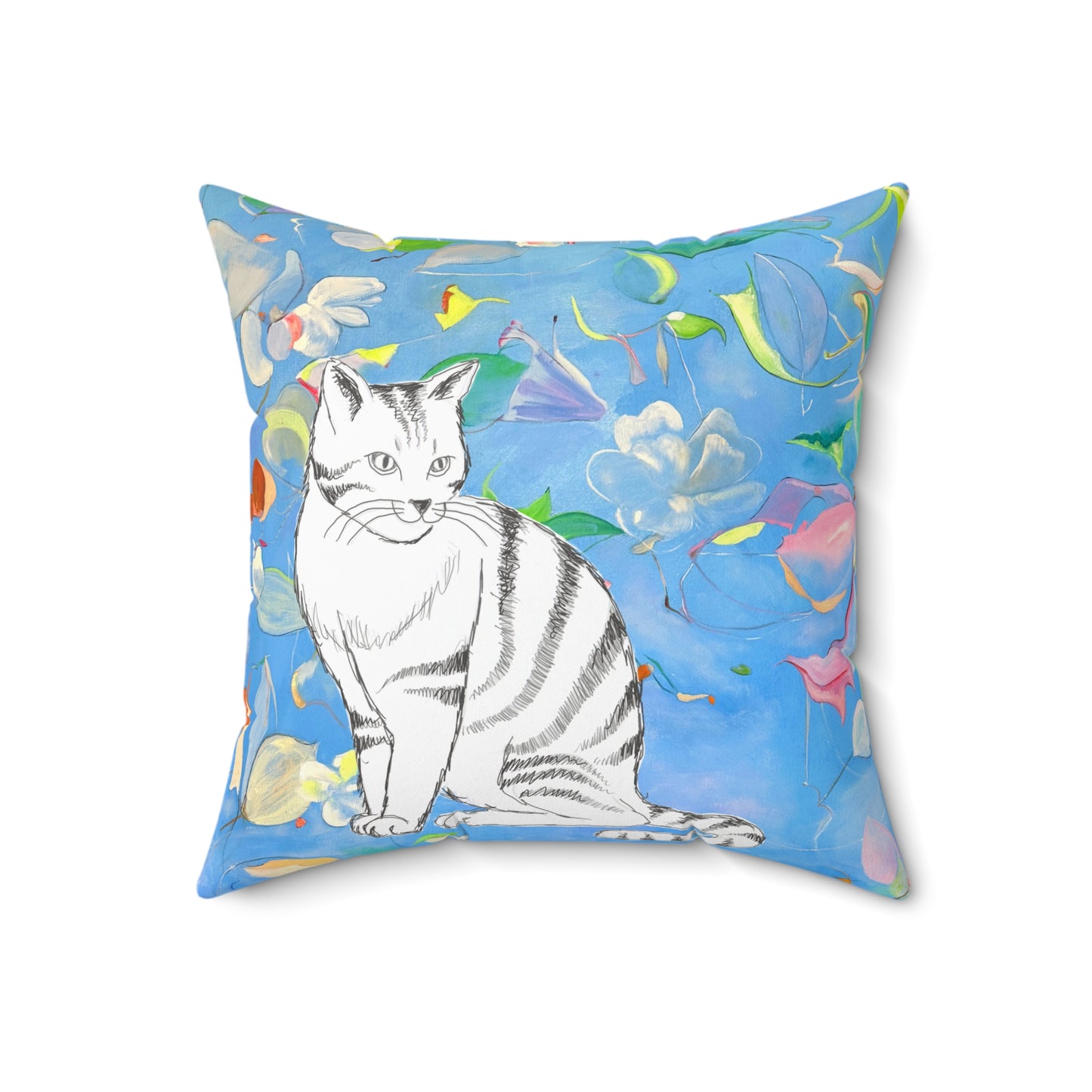 Pillows Polyester Square Kitty Fun