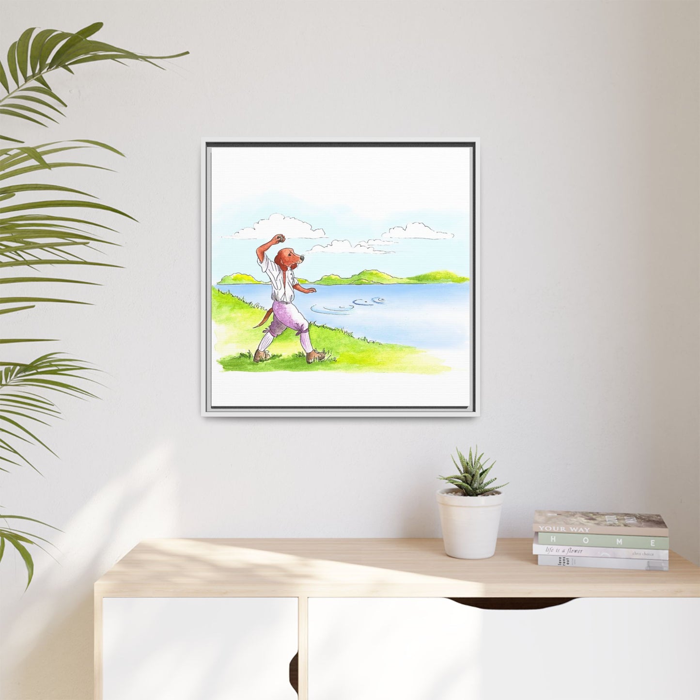 Dogi Fun Matte Canvas Framed