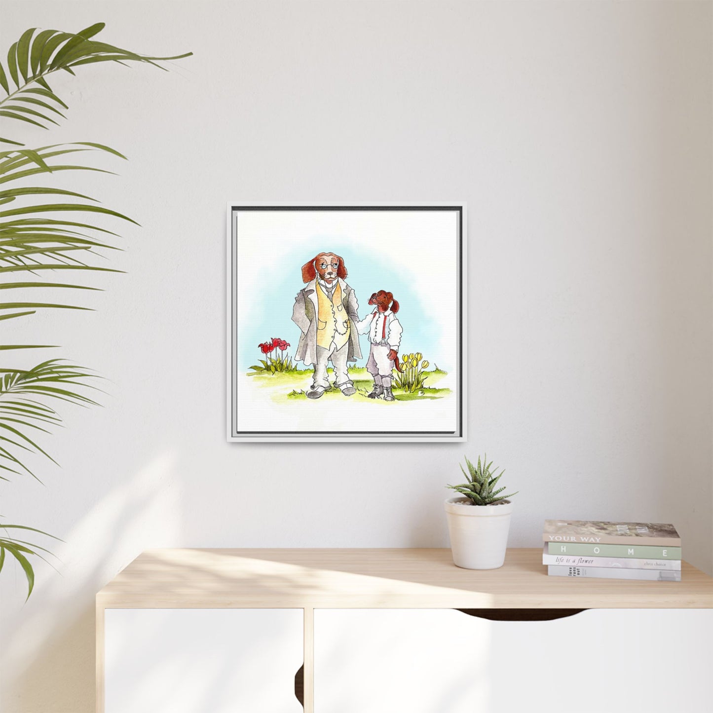 Dogi Fun Matte Canvas Framed