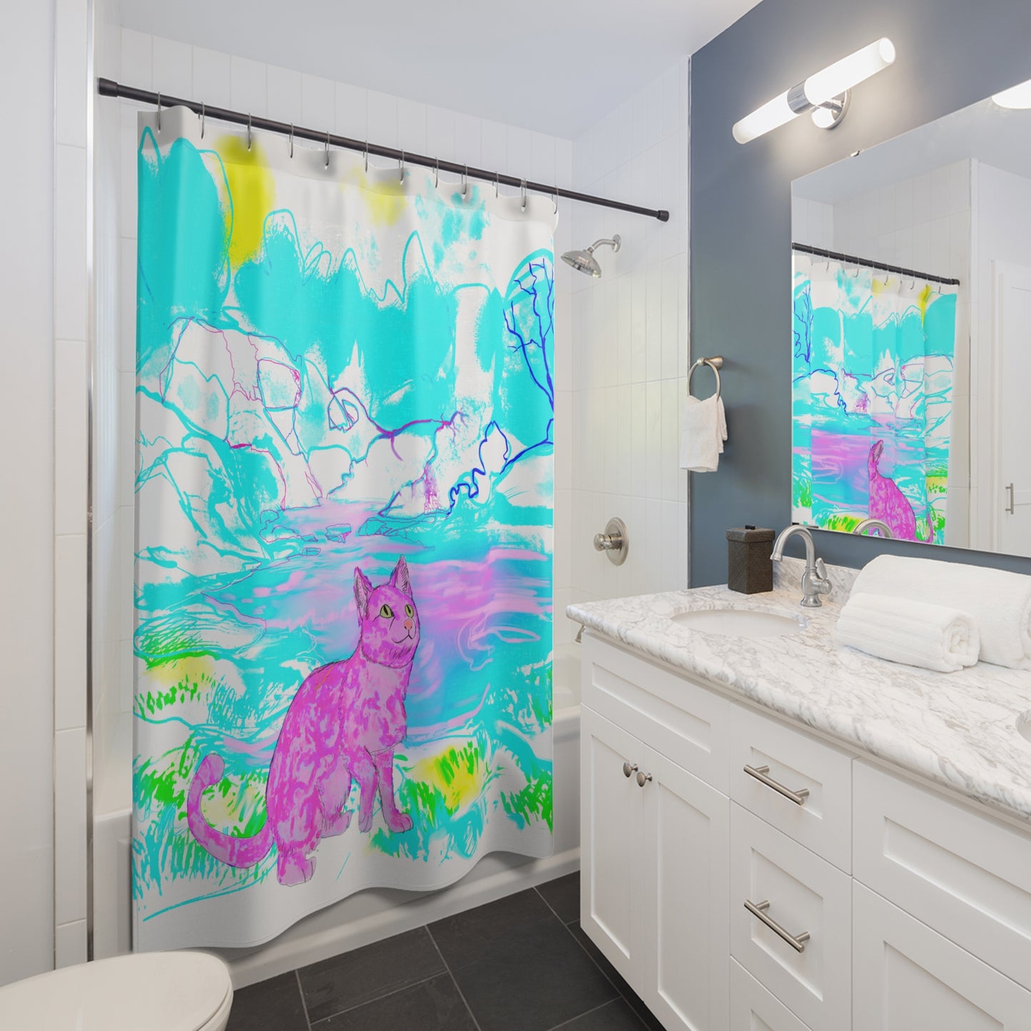 Kitty Fun Shower Curtains