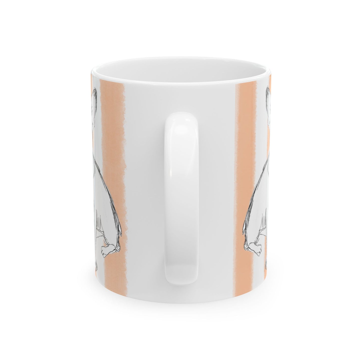 Mugs Dog Fun with Orange Stripes