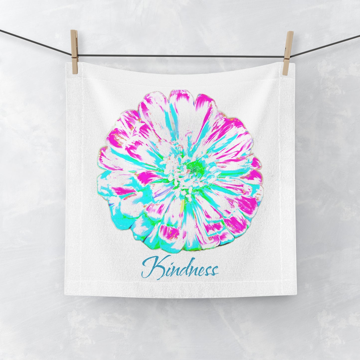 Zinnia Face Towel Kindness