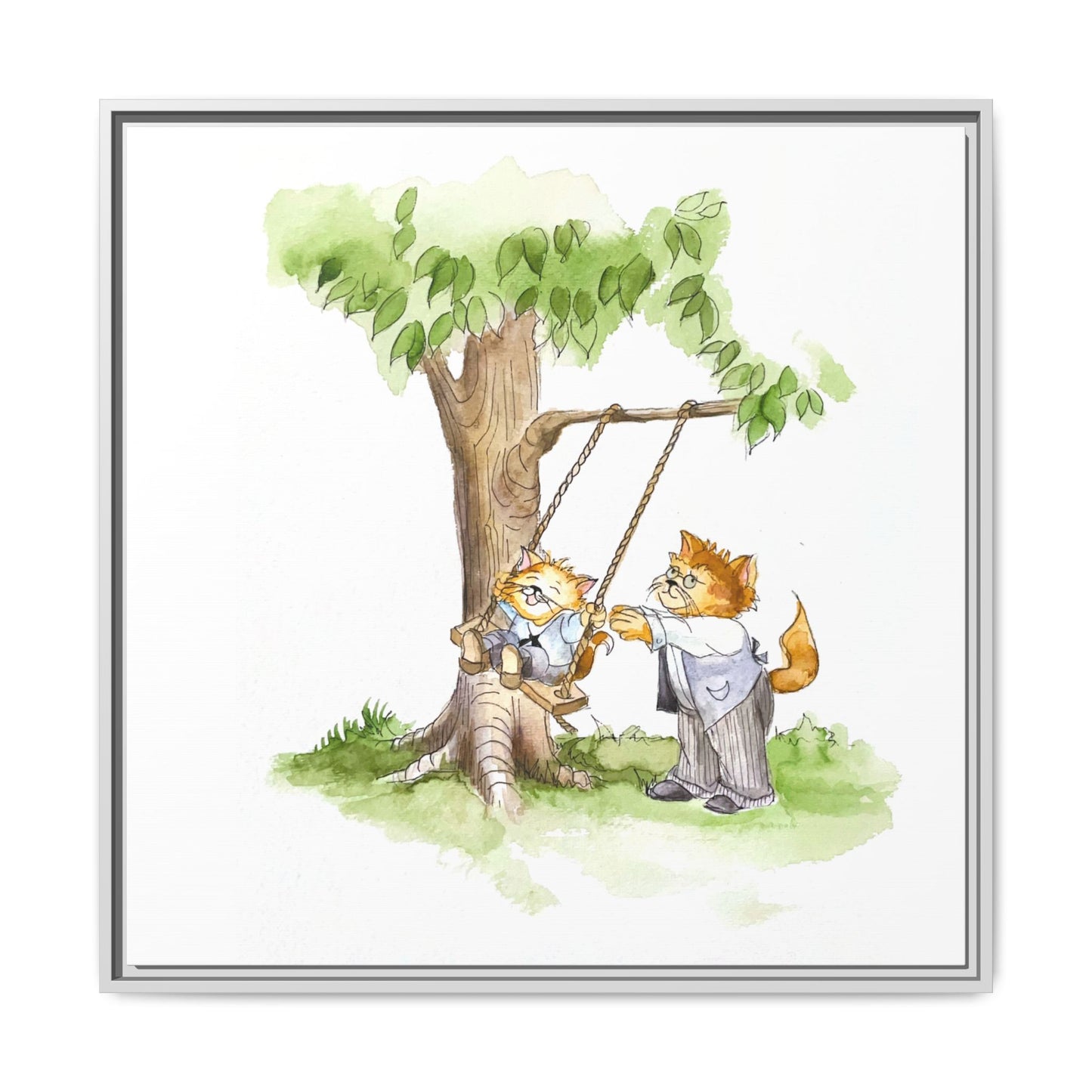 Kitty Fun Matte Canvas Framed