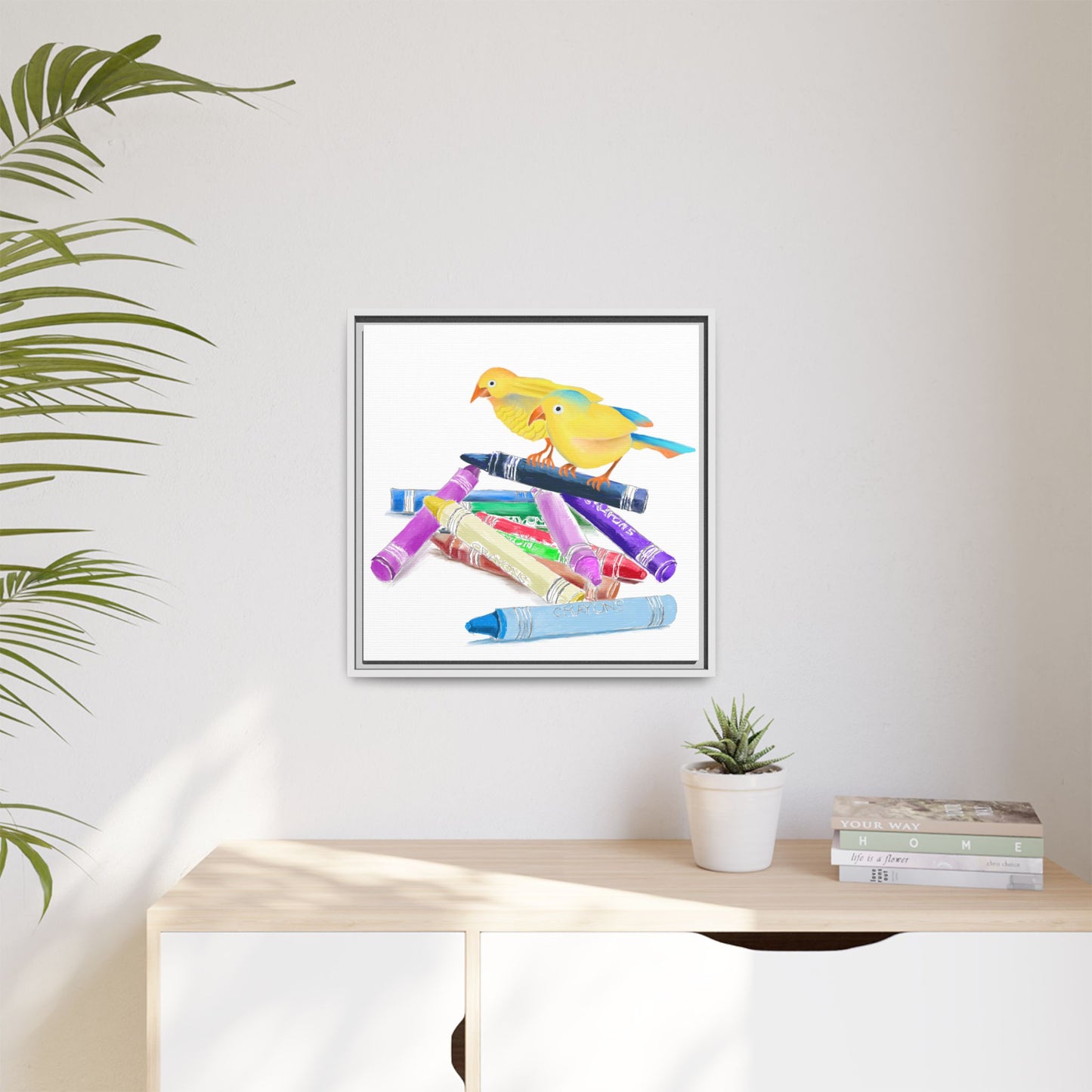 Jolly Birds Matte Canvas Framed