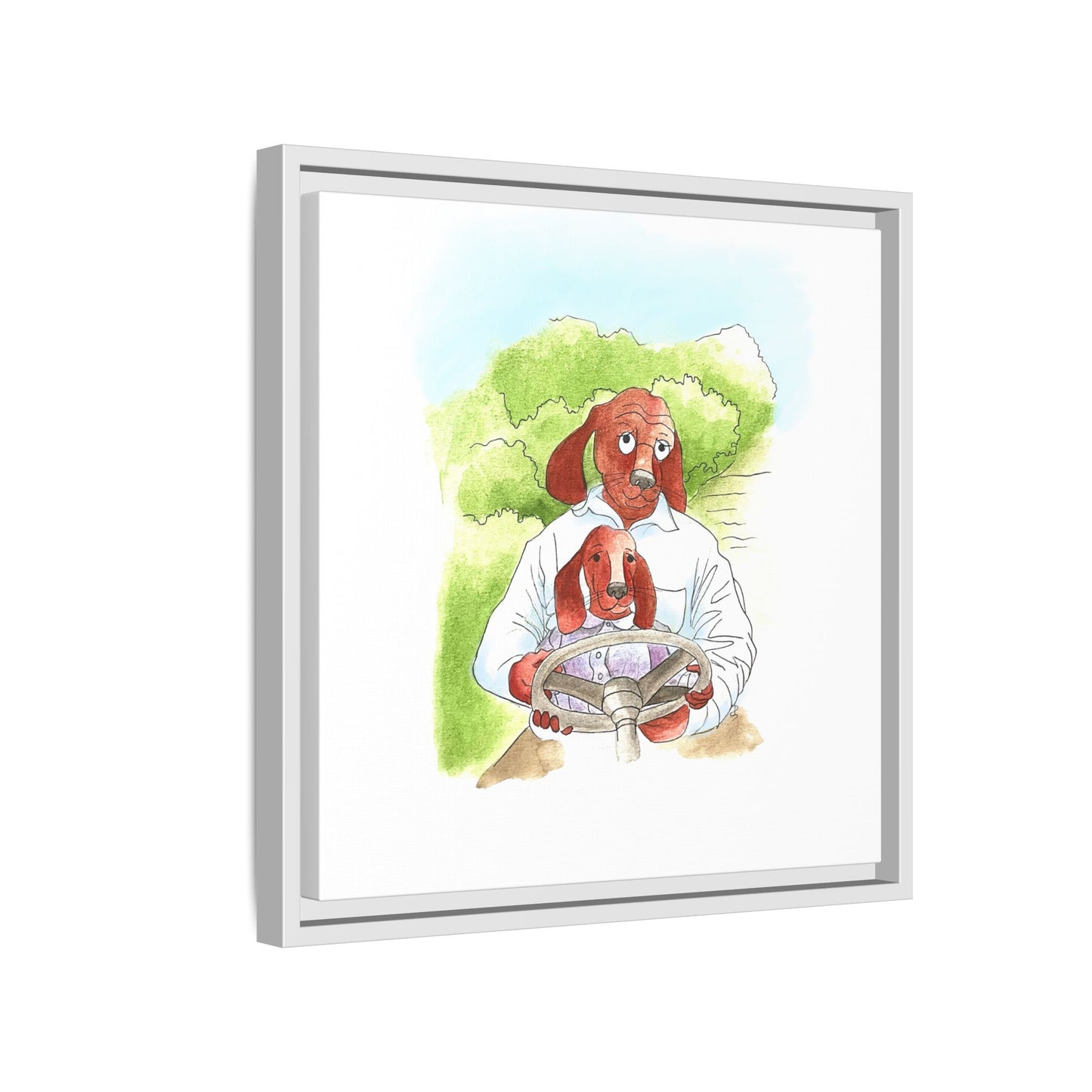 Dogi Fun Matte Canvas Framed
