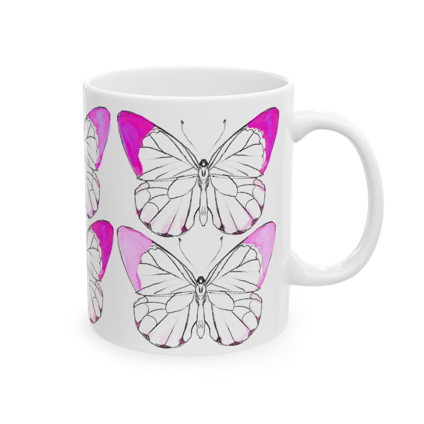 Chroma Ceramic Mug, (11oz, 15oz) Pink
