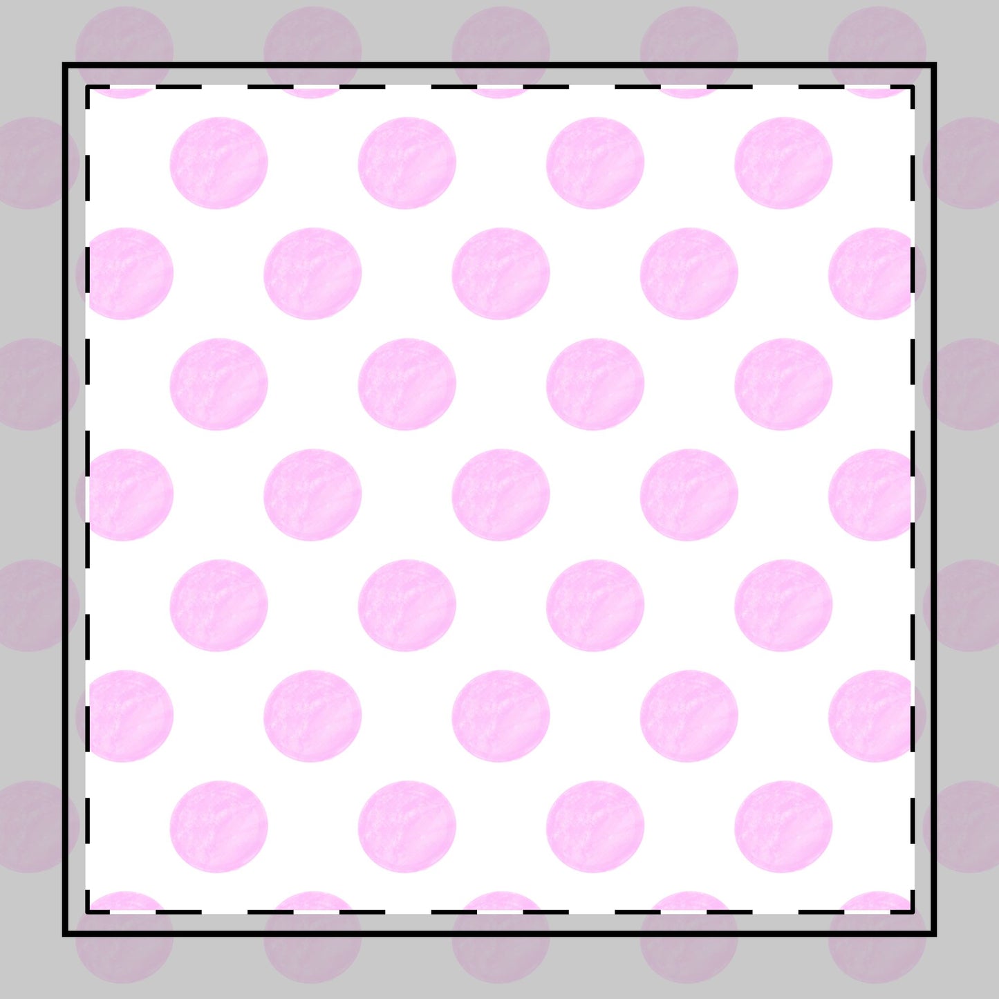 Polka Dot Poly Twill Napkin, Pink, Bright White Fabric Background