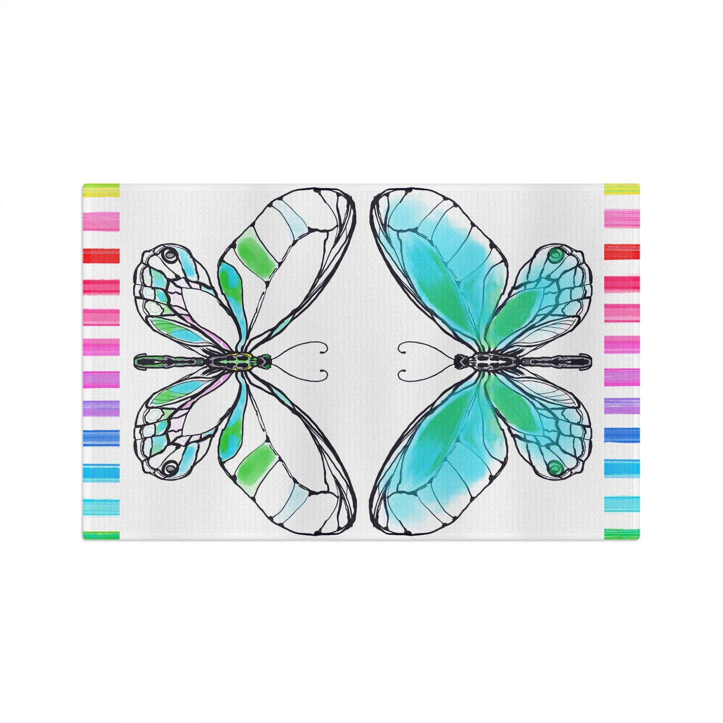 Flutterstripe Microfiber Tea Towel