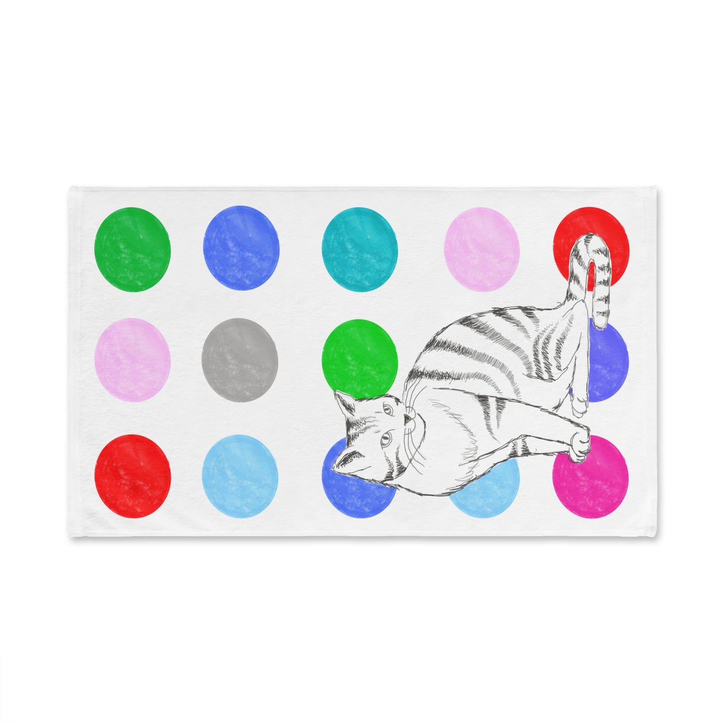 Kitty Fun Hand Towel Multi-Color