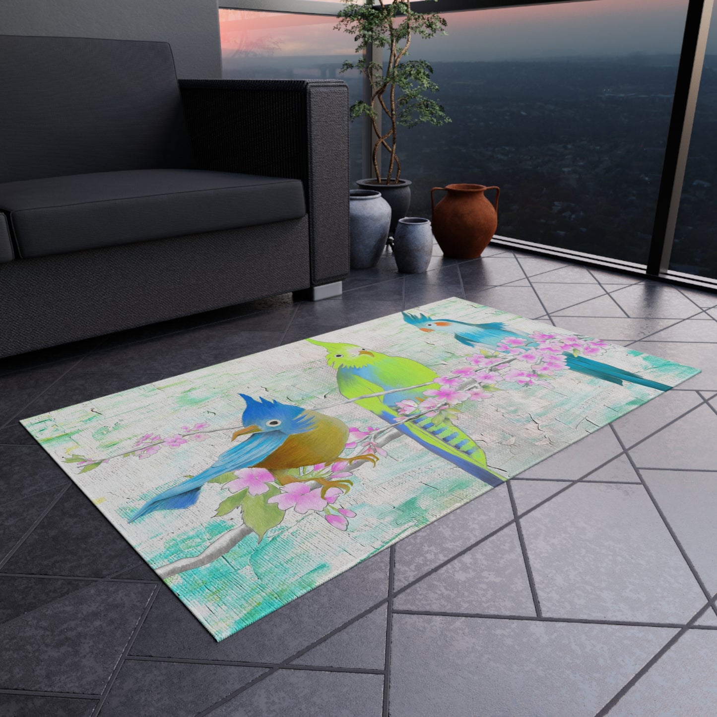 Cherry Chirp Indoor/Outdoor Rug