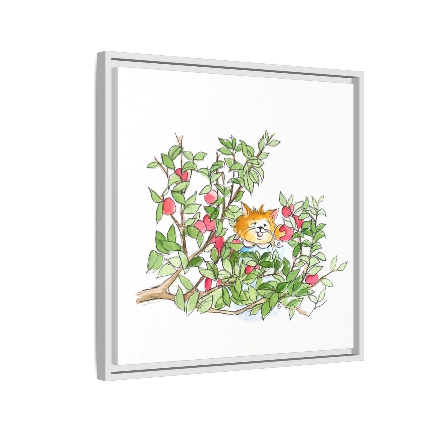 Kitty Fun Matte Canvas Framed