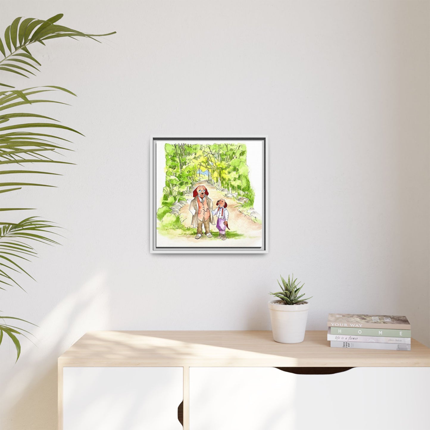 Dogi Fun Matte Canvas Framed