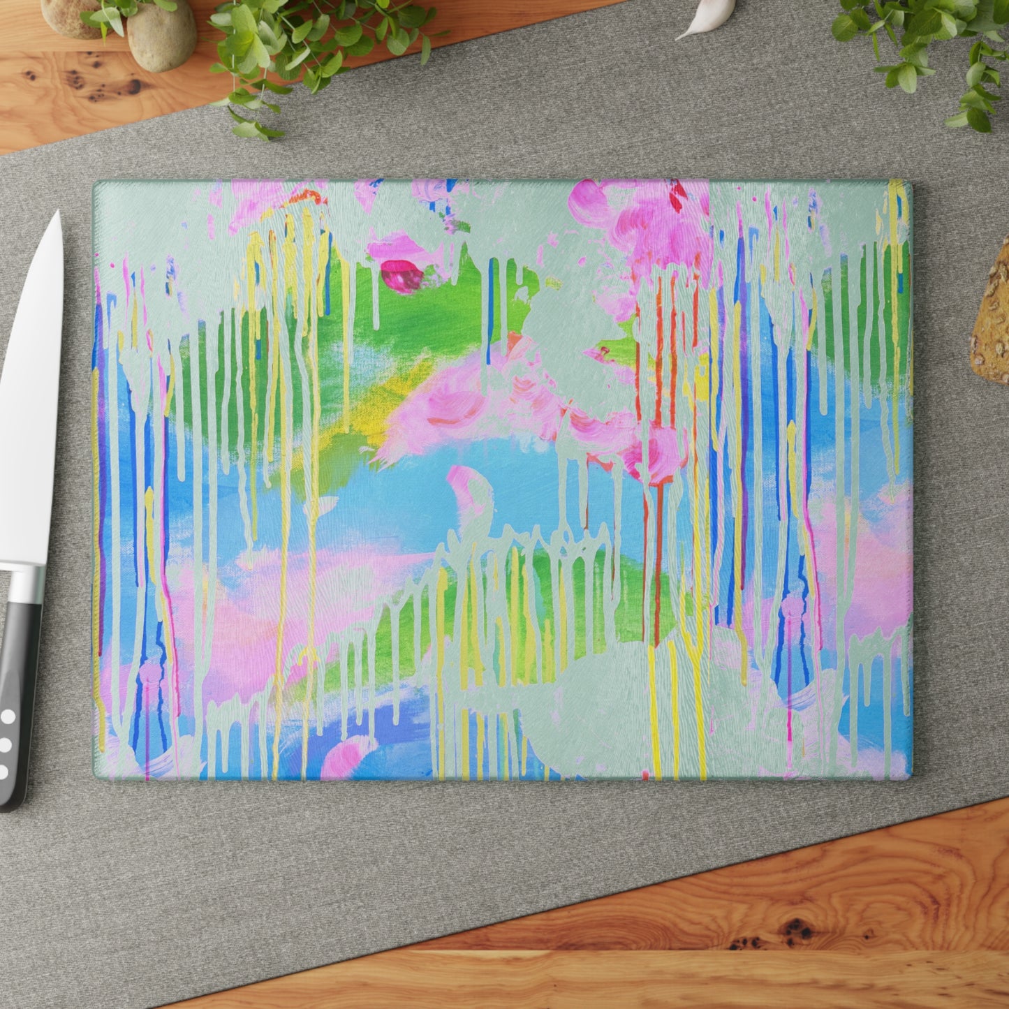 Glass Cutting Board Abstract