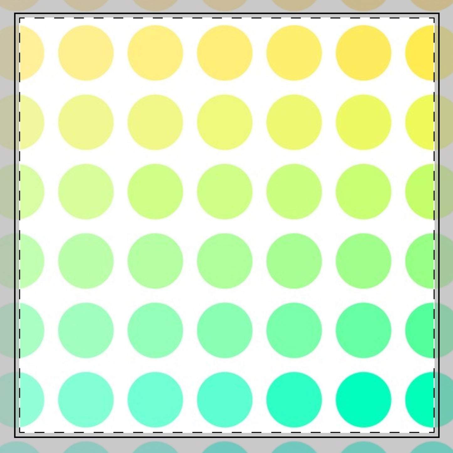 Polka Dot Joy Poly Twill Napkin, Yellow/Green/Aqua, Bright White Fabric Background