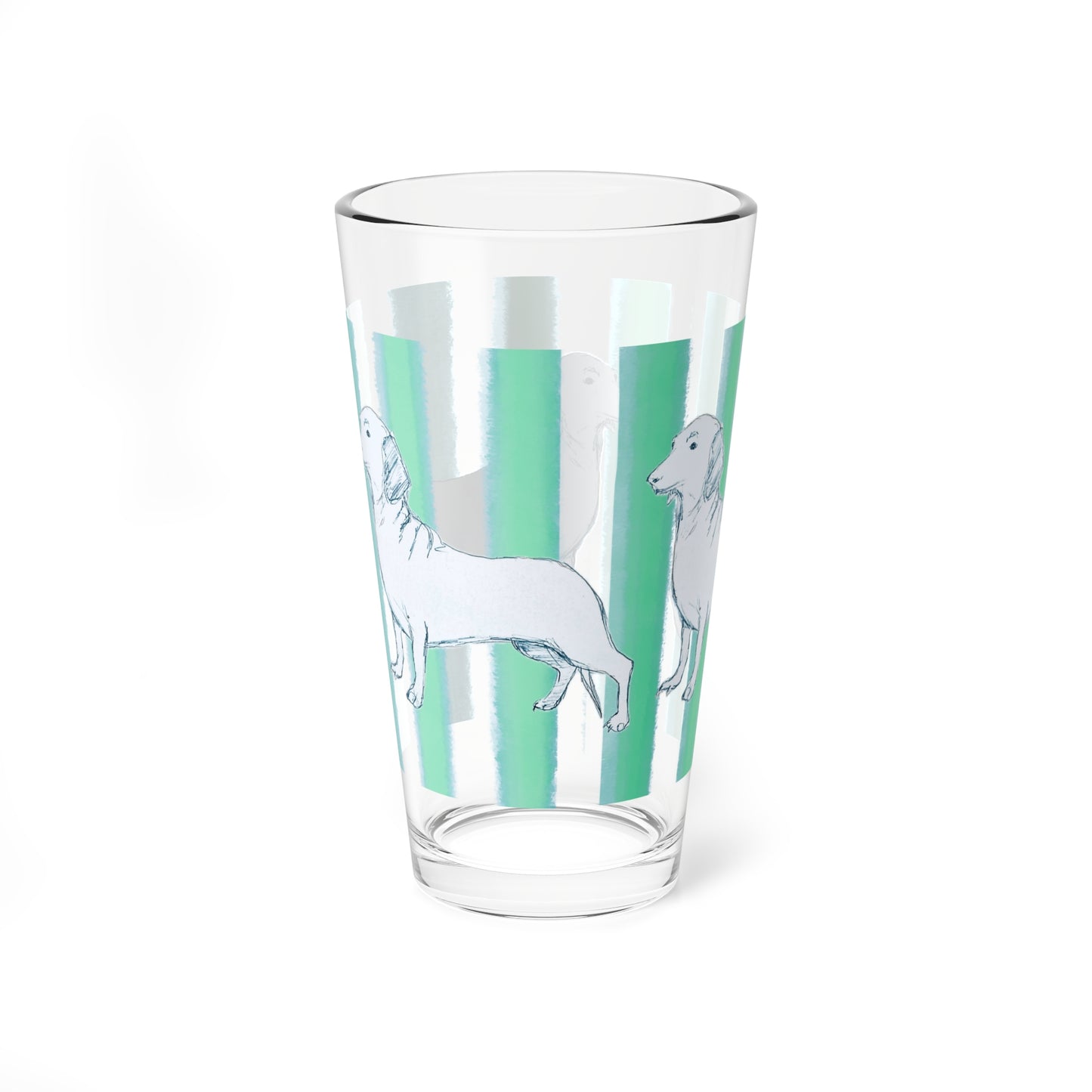 Dogi Fun Pint Glass, 16oz Dachshund