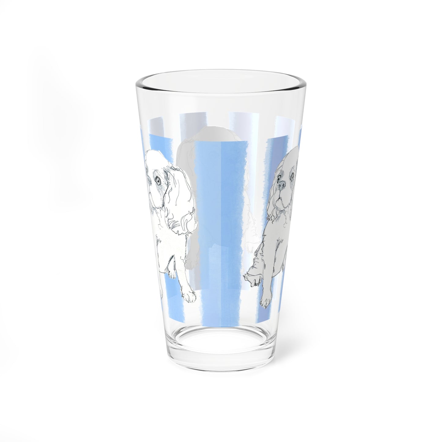 Dogi Fun Pint Glass, 16oz Cocker Spaniel