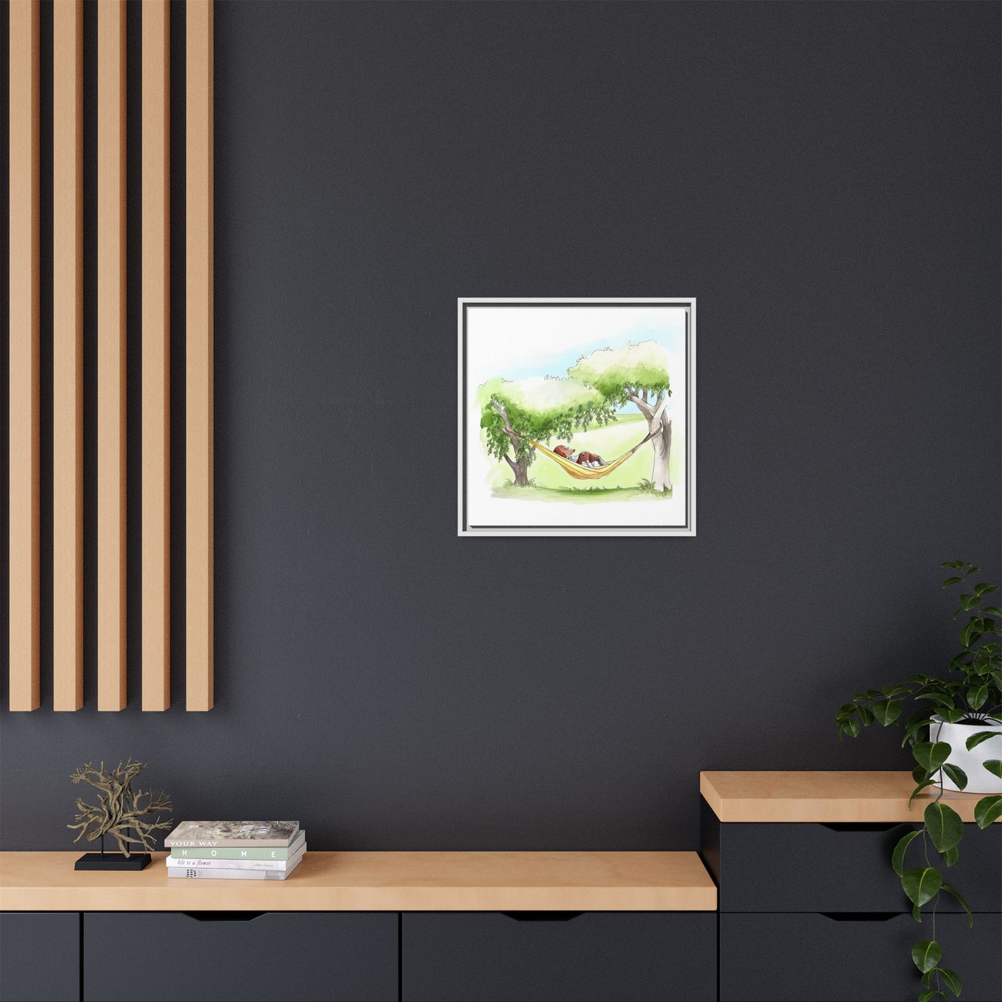 Dogi Fun Matte Canvas Framed