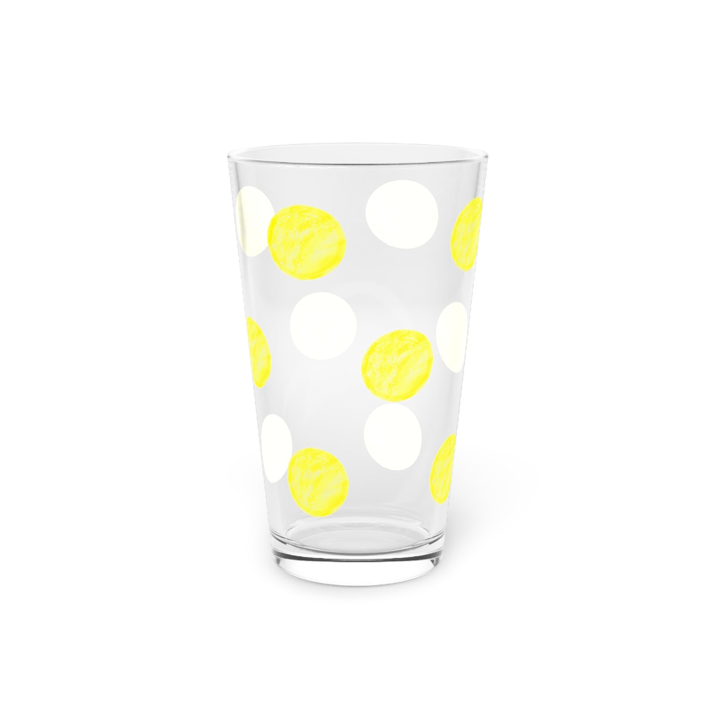 Polka Dot in Yellow, Pint Glass, 16oz