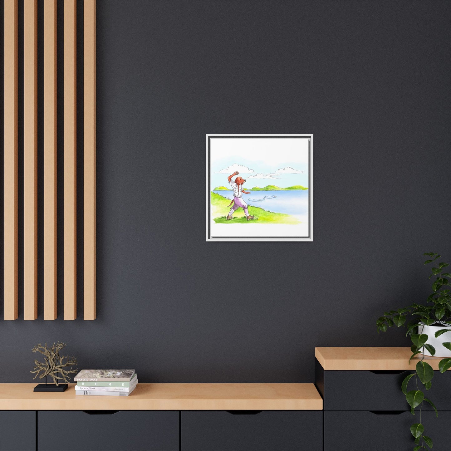 Dogi Fun Matte Canvas Framed