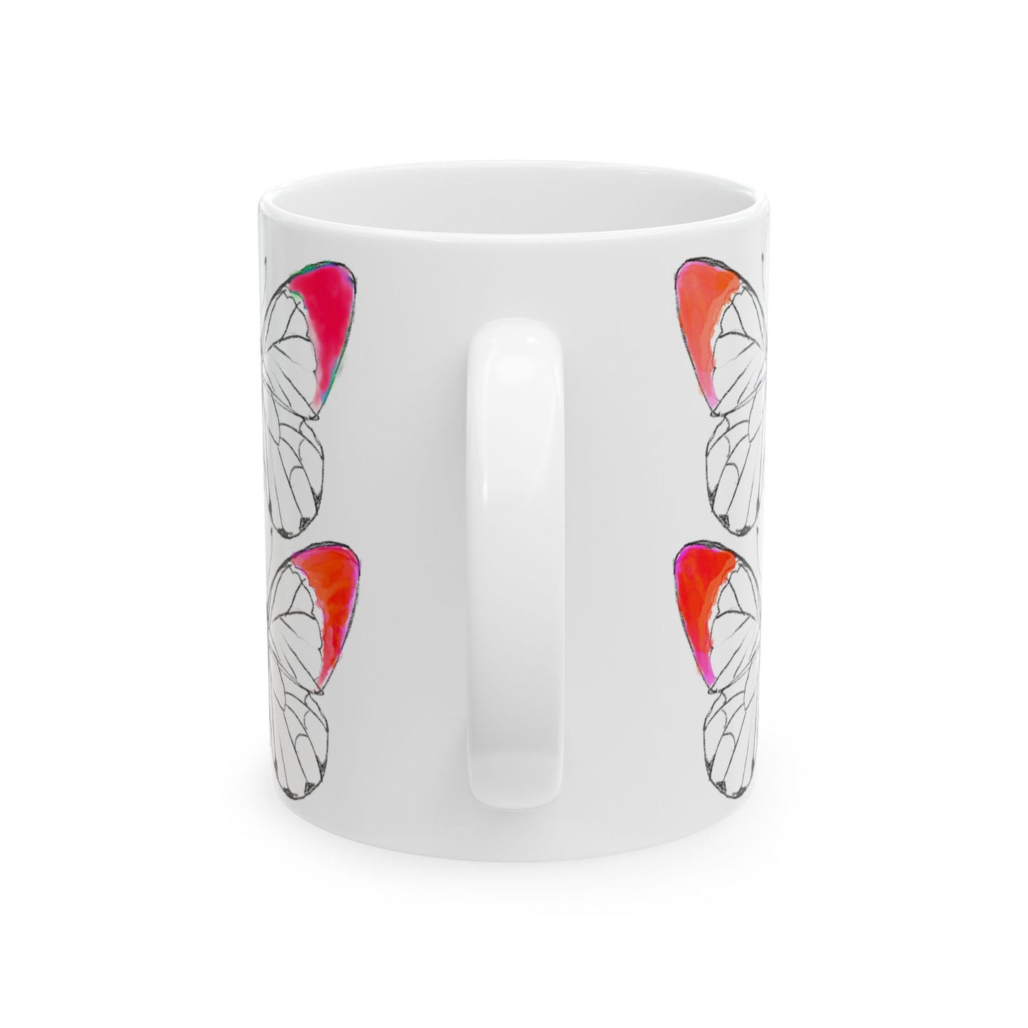 Chroma Ceramic Mug, (11oz, 15oz) Red