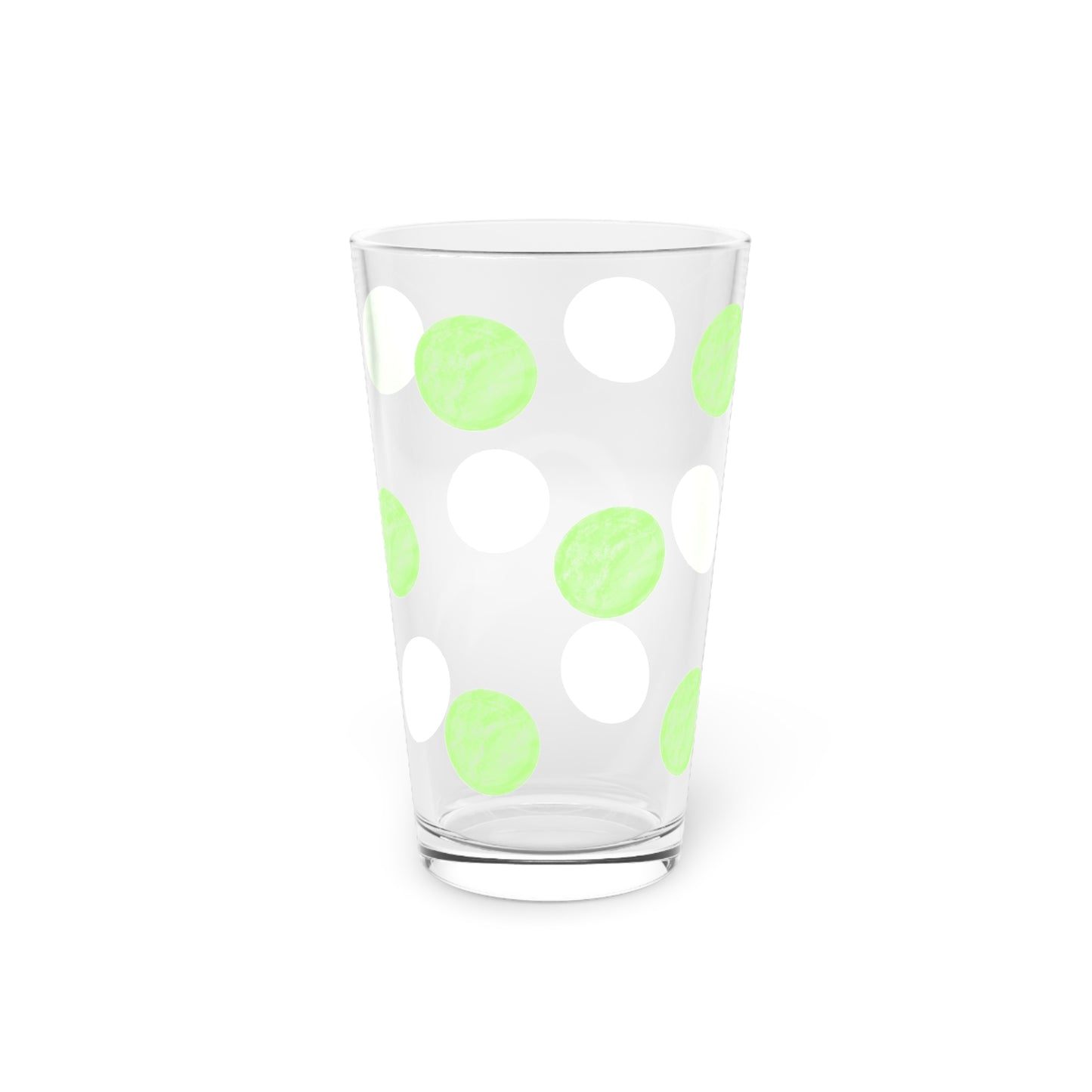 Polka Dot in Lime, Pint Glass, 16oz