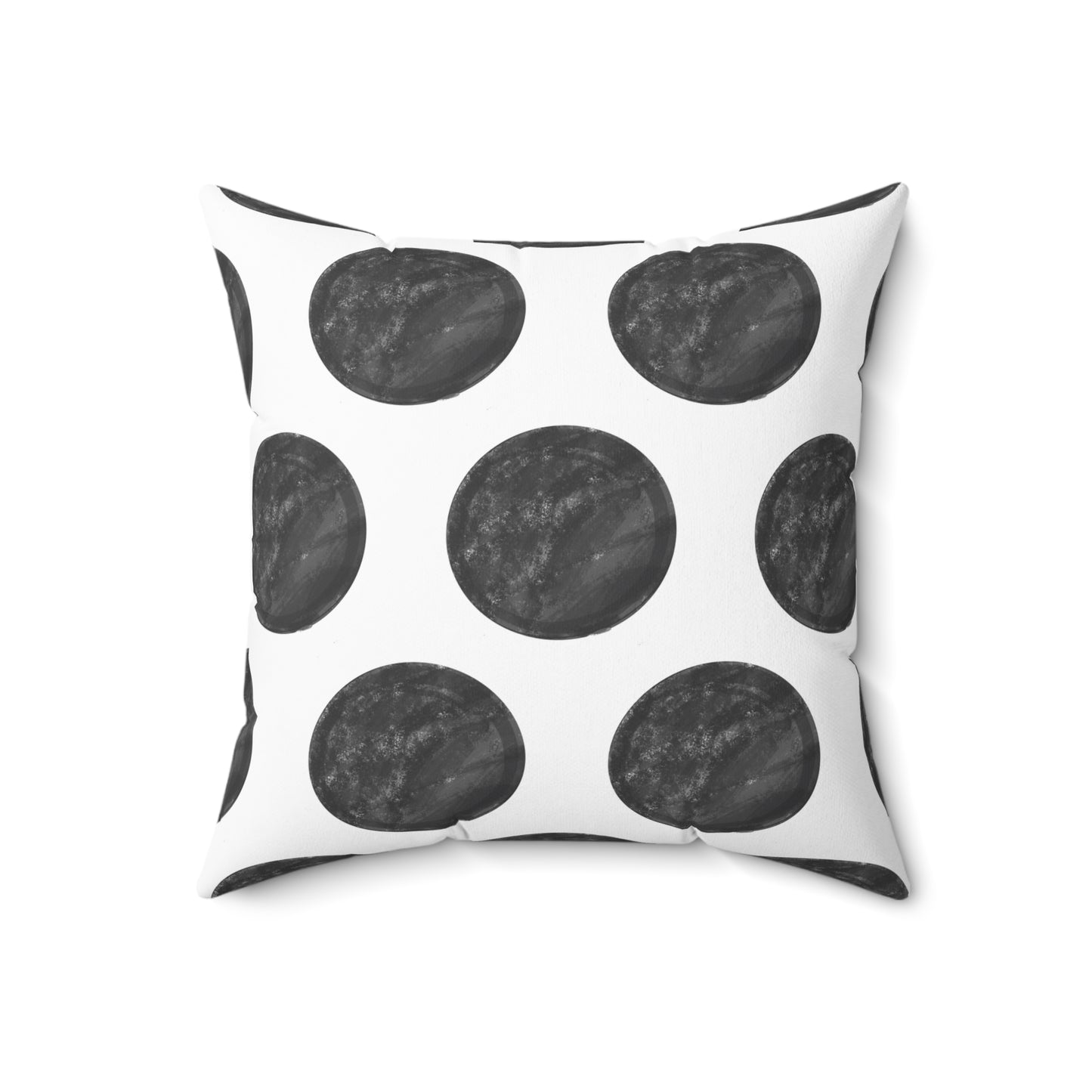Polka Dot Palette Polyester Square Pillow black “Dare to Love”