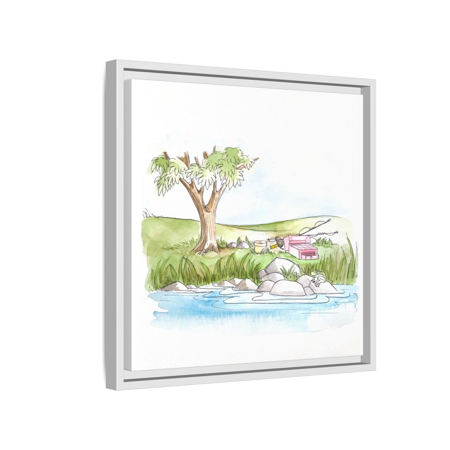 Kitty Fun Matte Canvas Framed