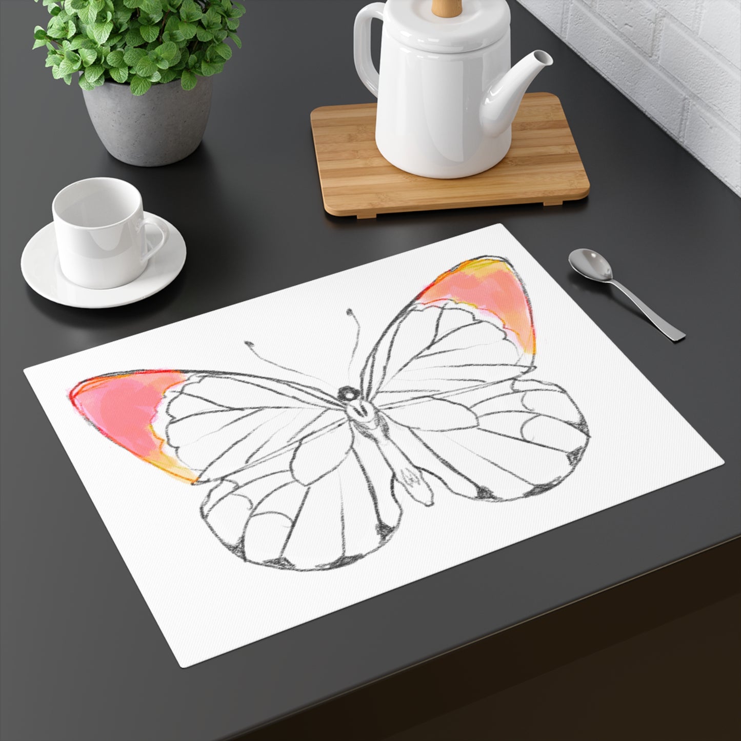 Chroma Peach Placemat, 1pc