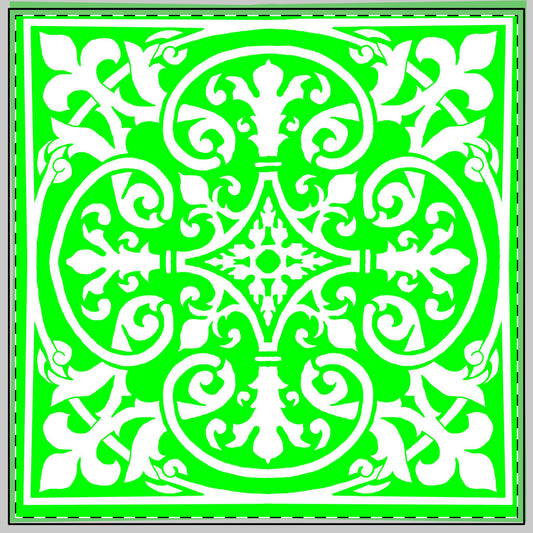 Scrollwork Tablecloths Green