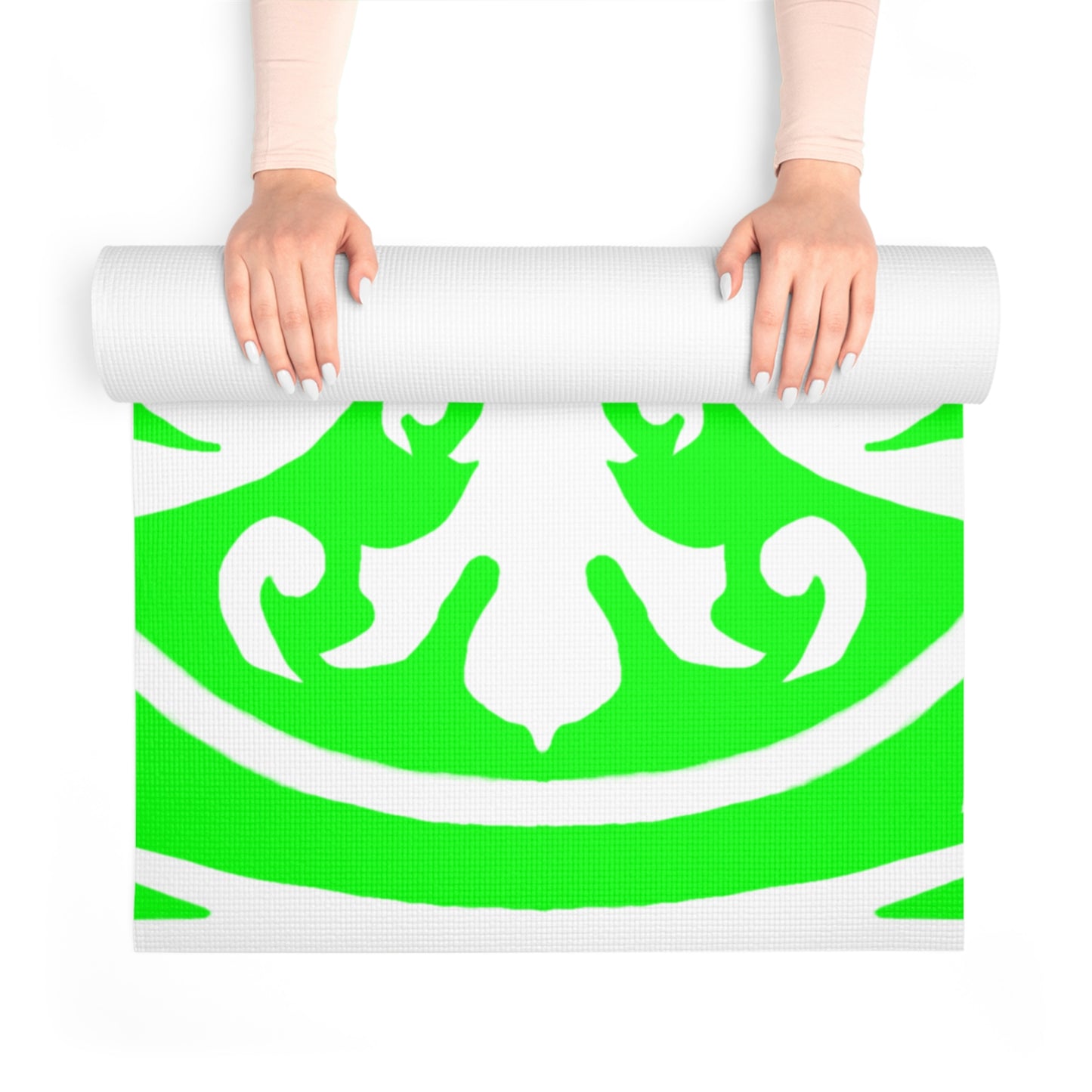 Foam Yoga Mats Scrollwork Green