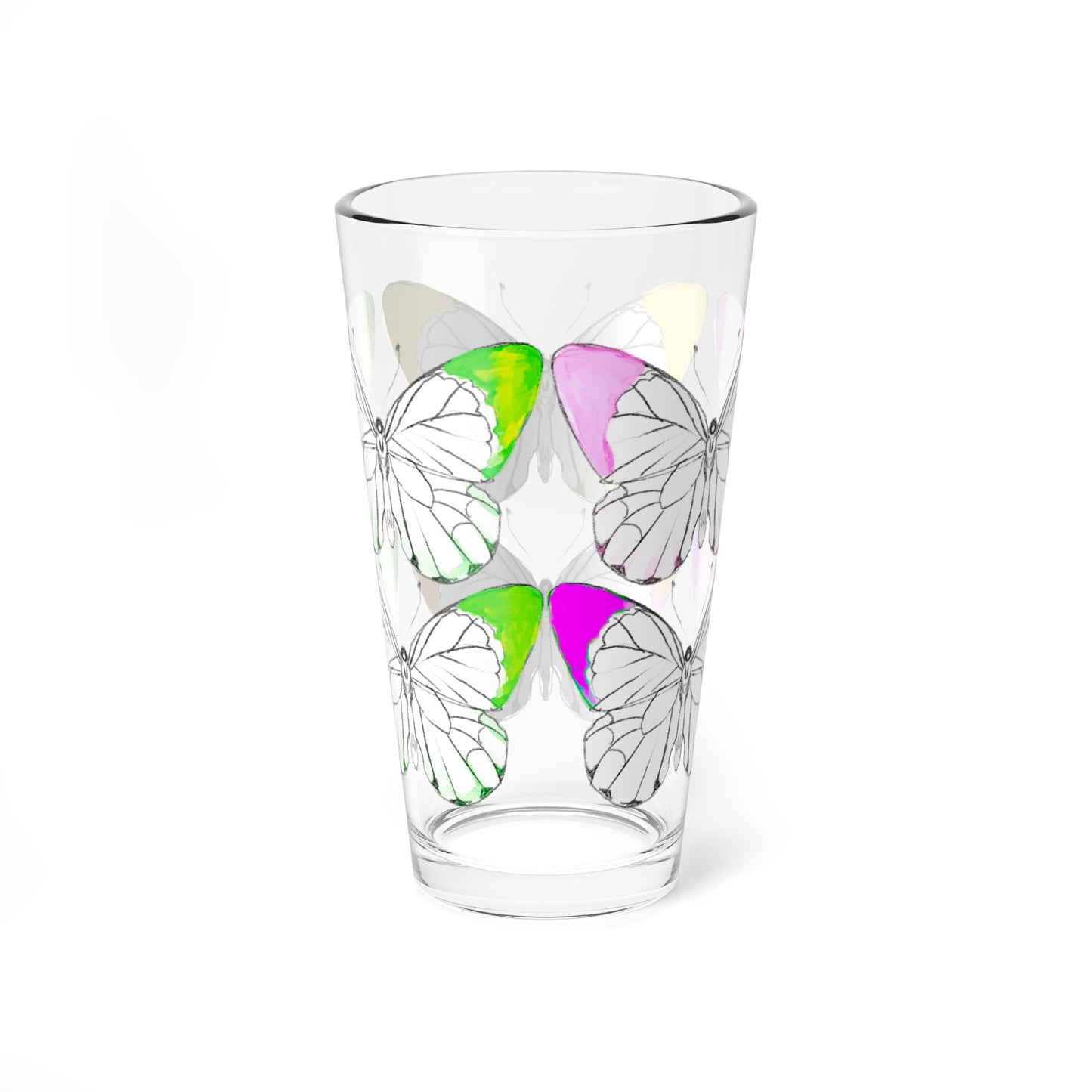 Pint Glass, 16oz Flutter Sips