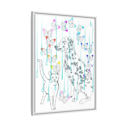 Butterfly Chroma Rain and Shine Matte Canvas, Framed (White)