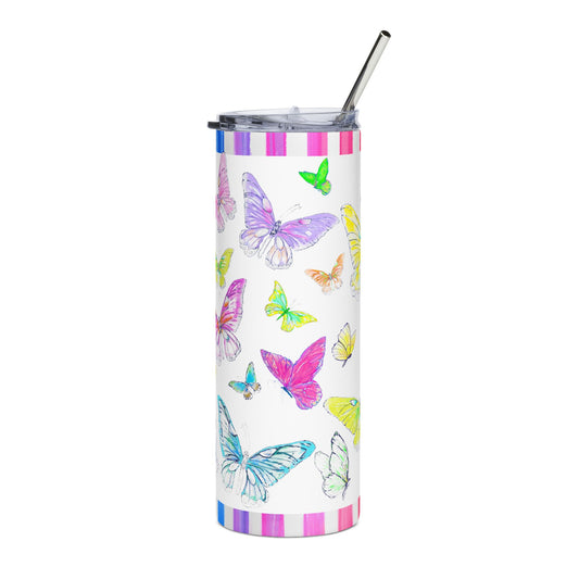 Tumblers, 20oz  Stainless Steel Watercolor Butterflies