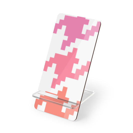 Houndstooth Smartphone Display Stand (Shades of Pink and Orange)