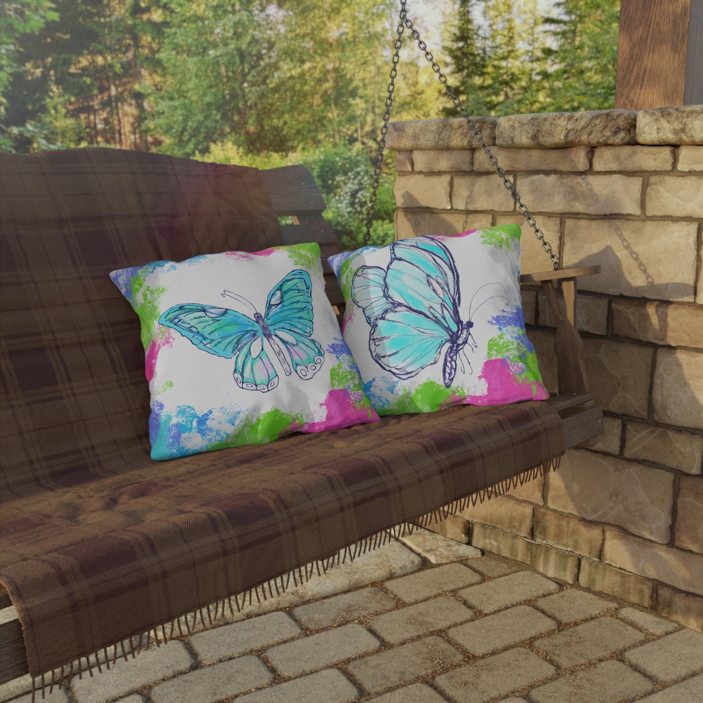 Swing Outdoor Pillow Gratitude gives birth to Joy