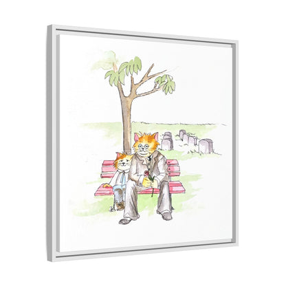 Kitty Fun Matte Canvas Framed