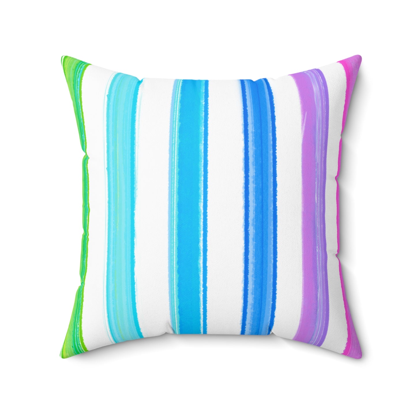 Square Pillow Watercolor Stripes